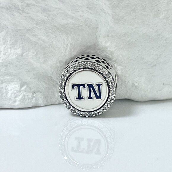Pandora BORO TN Tennessee Bead Charm S925 Silver Charm - Picture 2 of 3